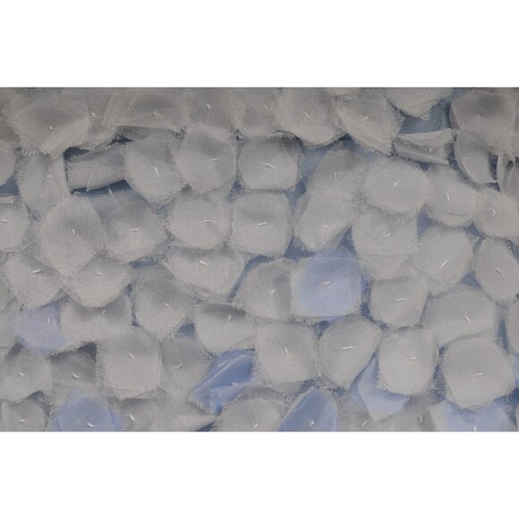 Fabiola Arias Ombre Lace Evening Dress US 10 Blue White Silk Embroidered Floral - Picture 7 of 16